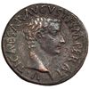 Image 1 : TIBERIO. As. Roma (10-11). Acuñada bajo Augusto. A/ Cabeza desnuda de Tiberio a der; TI. CAESAR AVGV