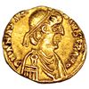 Image 1 : ÉPOCA DE ALARICO II-GESALEICO. Tremissis a nombre de Anastasio. Narbona. R/ VICTORIA (AV)GVSTORVA. T