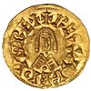 Image 1 : RECAREDO I. Tremissis. Ispali. A/ +RECCAREDVSRE+. R/ +PIVSIS-PALI. CNV-69.10. EBC-. Escasa.