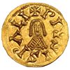 Image 2 : RECAREDO I. Tremissis. Ispali. A/ +RECCAREDVSRE+. R/ +PIVSIS-PALI. CNV-69.10. EBC-. Escasa.