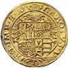 Image 1 : Gulden de oro. S/F. Kaufbeuren. A/ CAROLVS. V. RO. IMP.SE.AV. R/ MONETA.AUREA.RAVFVRENSIS. FR-1420. 