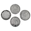 Image 1 : 4 monedas de 8 reales: 1773, FM y FM invertidas; 1774 y 1780. BC+/MBC-.