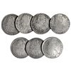 Image 1 : 7 monedas de 8 reales. México. 1790, 1792, 1794, 1795, 1798, 1806 y 1807. MBC-/MBC.