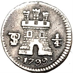 1/4 de real. 1799. Potosí. VI-144. MBC.