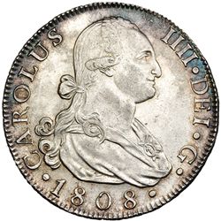 8 reales. 1808. Madrid. IG. VI-782. R.B.O. EBC. Escasa.