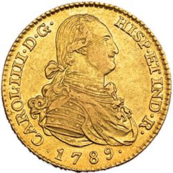 2 escudos. 1789. Madrid. MF. VI-1039. R.B.O. EBC-.