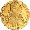 Image 1 : 8 escudos. 1792. Lima. IJ. VI-1298. Hojita en el rev. MBC/MBC+.