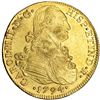 Image 1 : 8 escudos. 1794. Lima. IJ. VI-1300. Rayitas de ajuste. R.B.O. MBC+.