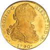 Image 1 : 8 escudos. 1790. México. FM. Ordinal IIII. VI-1326. Acuñación floja. Pequeñas marcas. R.B.O. MBC+. M