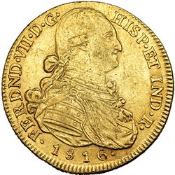 8 escudos. 1816. Nuevo Reino. JF. VI-1505. MBC+.