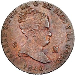 8 maravedís. 1846. Jubia. VI-72. EBC-/EBC.