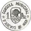 Image 2 : Consell Municipal D'Arenys de Mar. 50 céntimos y 1 peseta. S/F. Serie completa. VII-230 y 231. SC.