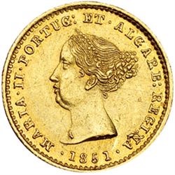 PORTUGAL. 1000 reis. 1851. María II. GO-41.01. EBC.