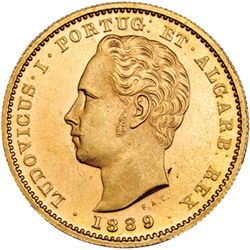 PORTUGAL. 5000 reis. 1889. Luis I. GO-16.17. SC.