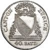 Image 1 : SUIZA. 40 batzen. 1813B. Zürich. KM-190. SC.