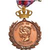 Image 1 : Medalla de distinción. CUBA. Bronce con dos pasadores de cobre indicando los años de servicio. G-776