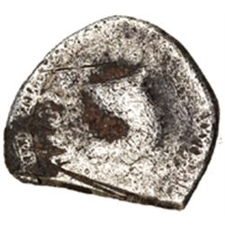 ARSEETAR-SAGVNTVM, sagunto (valencia). Hemidracma. A/ Cabeza de caballo a der.; (ARSA-GiSTeE)GiAR. R