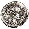 Image 1 : FABIA. Denario. Norte de Italia (124 a.C.). R/ Júpiter en cuádriga a der. FFC-697. SB-1. Raya en el 