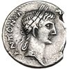 Image 1 : ANTONIA. Denario forrado. Acuñada bajo Claudio I. R/ Antonia, como Ceres, a der con antorcha y cornu