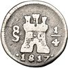 1/4 de real. 1817. Santiago. VI-297. BC+/BC.