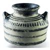 Image 1 : Recipiente. Micenas (siglos XIII-XII a.C.). Cerámica policromada. Altura 6,7 cm. Diámetro 8,3 cm. Co