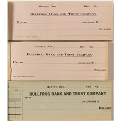 Bullfrog Bank & Trust unused checkbooks