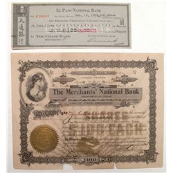 Two Texas National Bank pieces