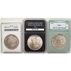 Morgan Dollars - 1900's group of 3