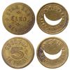 Image 1 : Two Elko tokens: Plunkett and Star Bar