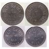 Image 1 : Two Ely Dairy tokens, one pint and one quart