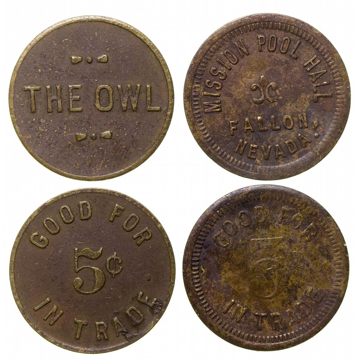 The Owl and Million Pool Hall tokens, Fallon