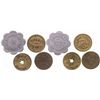 Image 1 : Four Goldfield tokens: Rhodes Cigar, Mozart Bar, Goldfield Candy, Post Office News Stand