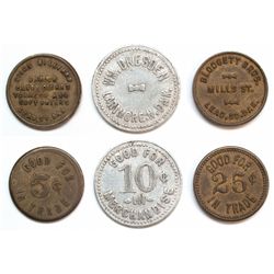 Lot of 3 Dakota tokens