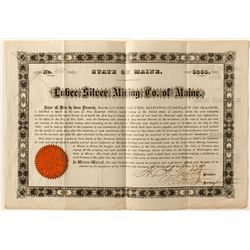 Mortgage Bond for Silver Mining Company of Maine