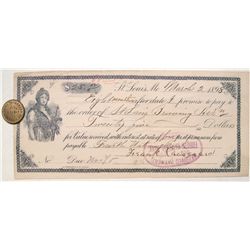 St. Louis brew receipt and token.