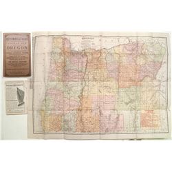 1910 Rand McNally pocket map of Oregon