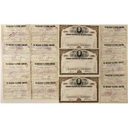 Mexican and American Telephone stocks