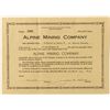 Image 1 : Alpine Mining Co. Stock Certificate