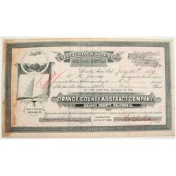 Orange County Abstract Company Stock