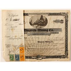 Minarets Mining Co. Stock Certificate