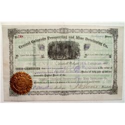 Central Colorado Prospecting and Mine Development Co. Stock Certificate