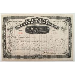 Crescent Mining Company Stock Certificate