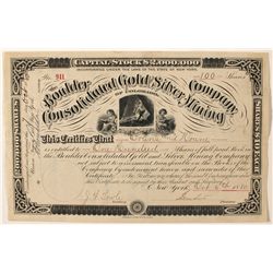 Boulder Consolidated Gold and Silver Mining of Colorado Stock Certificate