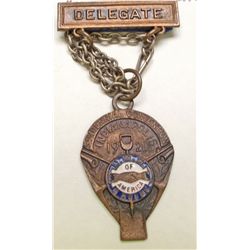 United Mine Workers of America delegate badge