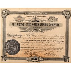 Brown-Eyed Queen Mining Company Stock Certificate