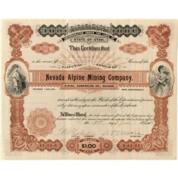 Nevada Alpine Mining Co. Stock Certificate