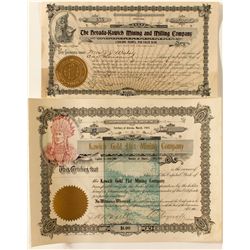 Two Kawich Mining Stock Certificates