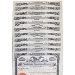 11 stock certificates from the Pioche area