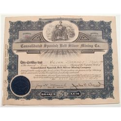 Consolidated Spanish Belt Silver Mining Company stock