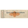 Image 1 : Rare Unissued Revenue Imprinted Virginia City Check